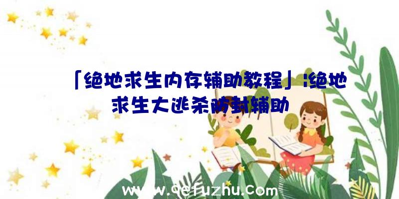 「绝地求生内存辅助教程」|绝地求生大逃杀防封辅助
